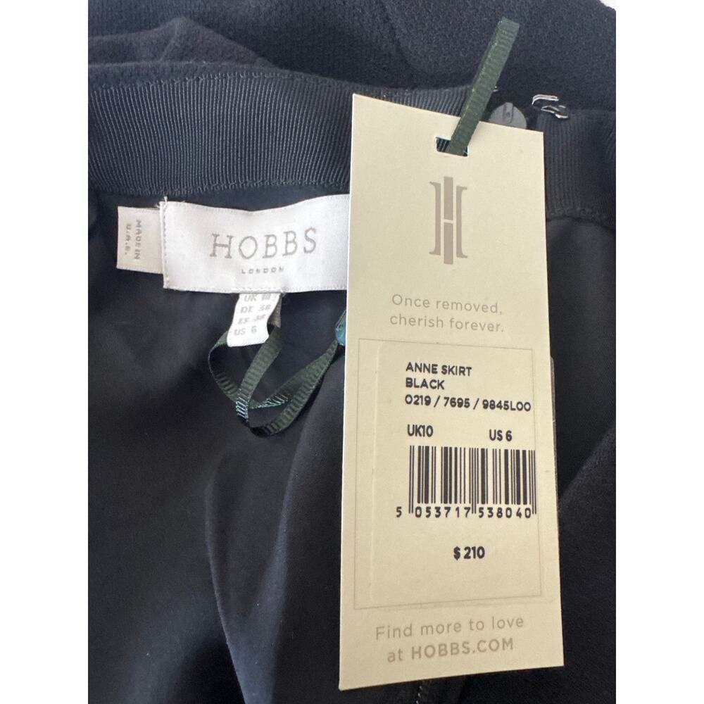 HOBBS London Anne Straight Pencil Skirt Black Size 6 Black NWT - Picture 5 of 7